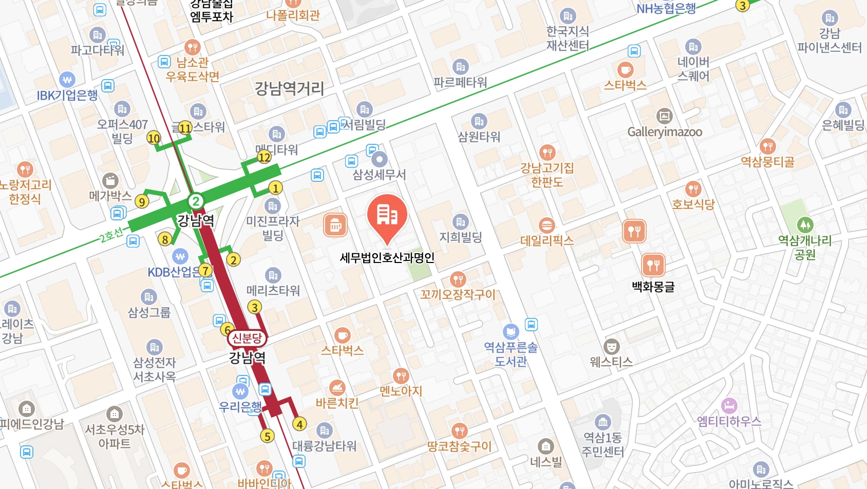 이길현 세무사 오시는길 약도